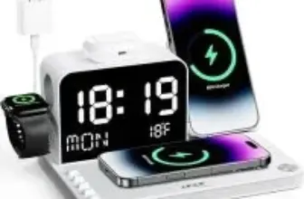 Acer 7-in-1 30W Wireless Charging Station with LED Clock and Night Light for $39.67