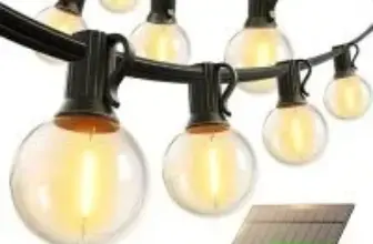 Addlon 100ft Solar String Lights with 54 LED Bulbs and Remote for $24.41