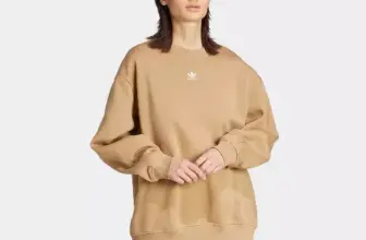 Adidas Originals Women’s Essentials Fleece Oversized Crew Sweatshirt for $14.23