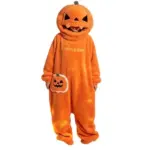 Adult Pumpkin Onesie Plush Fleece Hooded Pajamas for $34.99