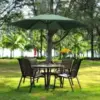 Ainfox 9-Inch Outdoor Patio Table Market Umbrella with Push Button Tilt & Crank for $29.99