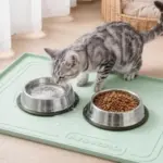 Aisslro Silicone Pet Feeding Mat w/ Raised Edges $8.99