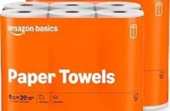 Amazon Basics 2-Ply Flex-Sheets Paper Towels, 12 Rolls – $11.92