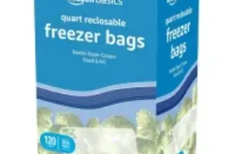 Amazon Basics Reclosable Freezer Food Storage Bags, 120-Count for $5.41