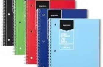 Amazon Basics Wide Ruled Spiral Notebook 5-Pack for $5.00
