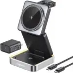 Augnner 3-in-1 25W Foldable Magnetic Wireless Charger for Apple Devices – Now $35.99