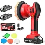 Avhrit Cordless Car Buffer Polisher Kit with 2x 2000mAh Batteries – $38.99