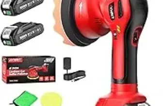 Avhrit Cordless Car Buffer Polisher Kit with 2x 2000mAh Batteries – $38.99