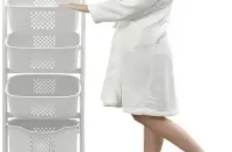 Baokaler 4-Tier Laundry Cart with Removable Wheels for $52.91