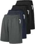 Barjneel Men’s Gym Shorts – 4 Pack for $14.23