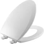 Bemis 1500EC Lift-Off Wood Elongated Toilet Seat in Cotton White for $16.99