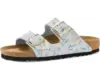 Birkenstock Women’s Arizona Sandals in Baby Blue Flower Print for $72.48