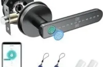 Biwibon Fingerprint Door Knob with 5 Unlock Options for $18.49