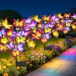 Bonlion 3-Pack Solar Garden Lights with 111 LEDs & 51 Butterflies for $17.59