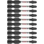 Bosch ITP2R22B 2″ Phillips/Square 2 Impact Tough Screwdriving Bits (10-Pack) for $6.87