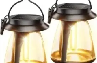 Bucasa 3000 Lumens Rechargeable Outdoor Solar Lanterns for $12.99