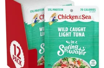 Chicken of the Sea Wild Caught Light Tuna, 12-Pack for $7.20