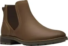 Clarks Emmet Easy Chelsea Boot in Cola Suede for $39.99