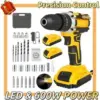 3-in-1 Cordless Hammer Drill Combo Kit with 2 Batteries – $30.99