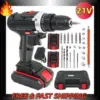 Cordless Electric Hammer Drill & Impact Driver Combo Kit with 2 Batteries – $32.89