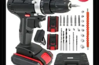 Cordless Electric Hammer Drill & Impact Driver Combo Kit with 2 Batteries – $32.89