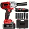 1300Nm Cordless Impact Wrench 1/2″ Drive with 2x 4.0Ah Batteries – $54.89