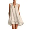 Cotton A-line V-Neck Dress for $12.99, originally $29.99