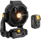 BougeRV AC/DC Portable Cordless Fan with 18V Battery & LED Light for $40