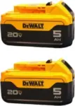 DeWalt 20V MAX 5.0Ah Battery 2-Pack for $108 $108.00