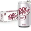 Diet Dr Pepper Soda Cans 12oz (2×12-Pack) for $9.14