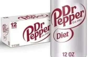 Diet Dr Pepper Soda Cans 12oz (2×12-Pack) for $9.14