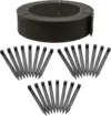Easyflex 480″ x 4″ Composite Landscape Edging Kit in Black for $22.40