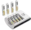 EBL 1100mAh Smart Battery Charger with 8 Rechargeable Batteries for $13.99