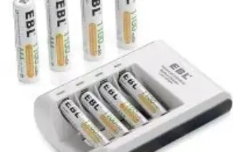 EBL 1100mAh Smart Battery Charger with 8 Rechargeable Batteries for $13.99