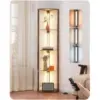 Edishine 5-Tier Glass Display Shelf with Remote Control Light for $47.49