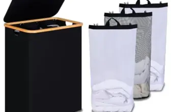 Efluky 160L 3-Section Laundry Basket with Lid – Now $16.99