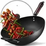 FGJ 13″ Nonstick Carbon Steel Wok & Stir-Fry Pan for $22.43