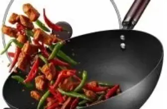FGJ 13″ Nonstick Carbon Steel Wok & Stir-Fry Pan for $22.43