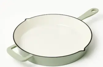 Figmint 12″ Enameled Cast Iron Skillet in Sage Green for $15.99