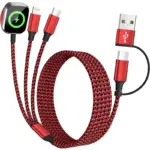 Firsting 5′ 3-in-2 Apple Watch Charger Cable for $4.99