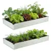 Foxlang Galvanized Raised Garden Bed (2 PCS) for $36.99
