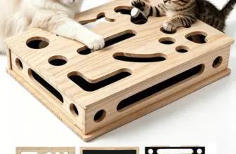 Generic 2026 Cat Scratch Puzzle Enrichment Wooden Box with Catnip Toys for $16.99