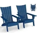 Greenvines HDPE Plastic Outdoor Folding Adirondack Chairs (2-Pack) for $119.99