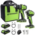 Greenworks 24V Compact Brushless Drill & Impact Driver Combo Kit for $86