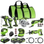 Greenworks 24V 8-Tool Combo Kit with 3 Batteries for $322
