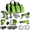 Greenworks 24V 8-Tool Combo Kit with 3 Batteries for $376