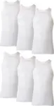 Hanes Men’s Medium Cotton Tank Undershirt 6-Pack for $9.99