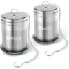 House Again 304 Stainless Steel Slim Threaded Lid Tea Infusers (2-Pack) for $9.59