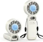 Husdensky 5-Speed Foldable Rechargeable Handheld Fan with Ice Cooling for $8.98
