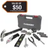 Husky 52-Piece Homeowner’s Tool Kit for $11 $11.00